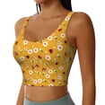 thumbnail image 2 of Fotbe Bees And Ladybug Pattern Womens' Sports Bra Longline Wirefree Padded with Medium Support Sports Moisture-Wicking Workou Vest,Tank Top-Medium, 2 of 7
