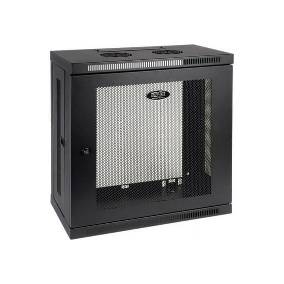 Eaton Tripp Lite Series SmartRack - Rack enclosure cabinet - low-profile, patch-depth, small - wall mountable - black - 12U - 19" - for P/N: NGS8C2POE
