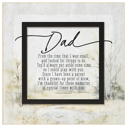 DEXSA Dad - From The Time That I Wood Plaque - 6" x 6 1/8"