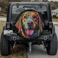 thumbnail image 4 of Lotusprinthandmade Cute Beagle Funny Colorful Art Spare Tire Cover With Backup Camera Hole 6 Sizes, 4 of 8