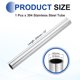 thumbnail image 2 of Tubo de Acero Inoxidable 304 Uxcell, 22mm OD 17mm ID 254mm Longitud Tubo Recto Metálico Sin Costura de 2mm de Grosor para Proyectos Industriales de Bricolaje (0.87"ODx0.71"IDx10"L), 2 of 7