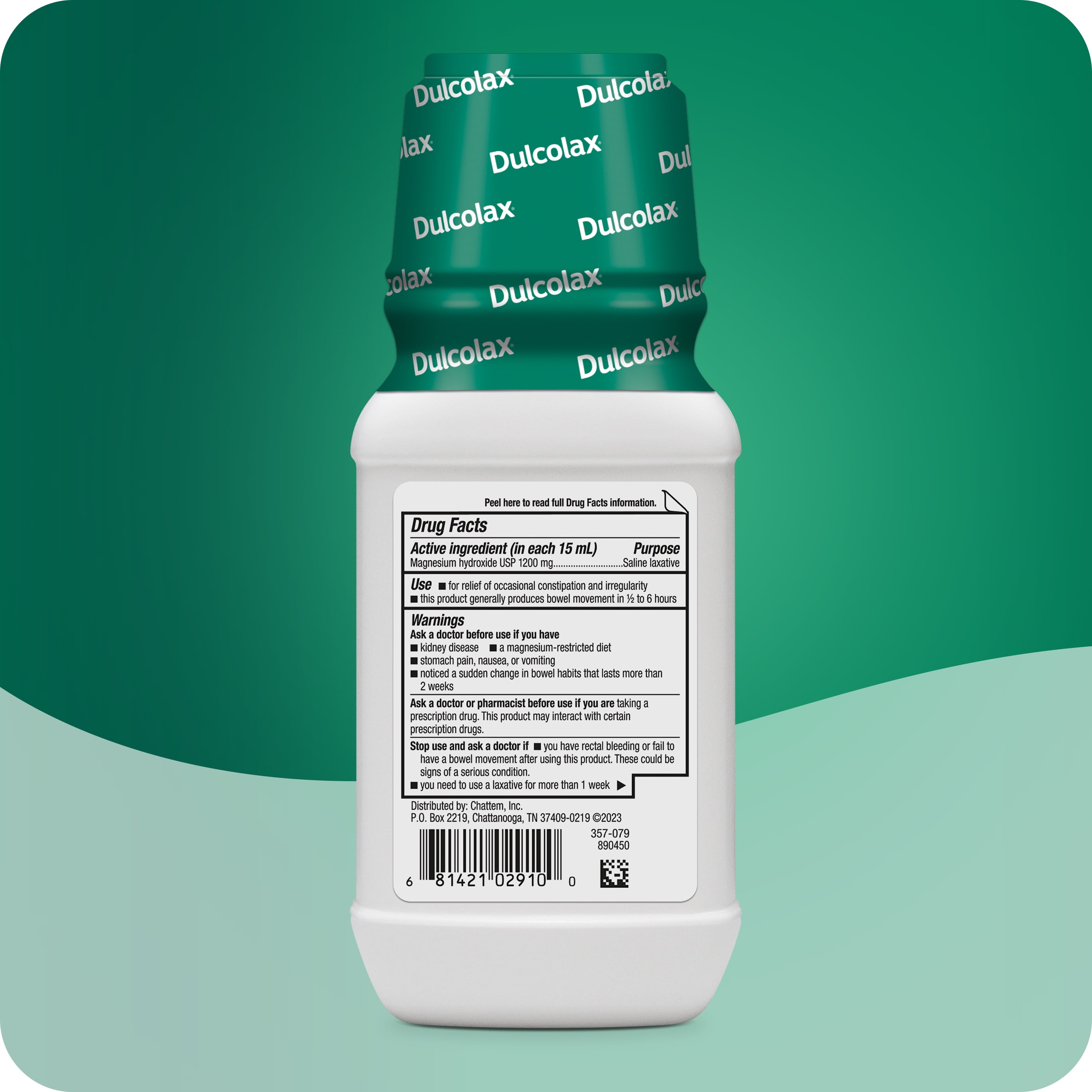 (3 pack) Dulcolax Saline Laxative Liquid, Fast & Gentle Constipation Relief, Natural Laxatives, Softens Stool, Cherry Flavor, Magnesium Hydroxide 1200 mg, 12 fl. oz.