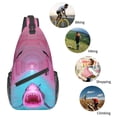 thumbnail image 5 of Lsque Pink Shark Pool Fantasy Pattern Cross Chest Bag Diagonally – Premium Durable Front Chest Sling with Adjustable Padded Strap, High-Capacity Storage, 5 of 8