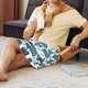 thumbnail image 5 of Balery Modern Furniture Pantalones cortos de pijama de punto de algodón para hombre con cinturilla y bolsillos-Medium, 5 of 6