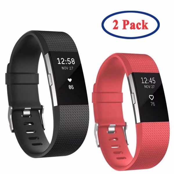 Fitbit Charge 2 Strap Replacement Bands Silicone Fitness Wristband Large 10 Pack 