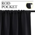 thumbnail image 2 of NICETOWN Blackout Curtains Thermal Insulated Rod Pocket Window Treatments Room Darkening Drapes for Bedroom, Black, 42"x63", 2 Panels, 2 of 8