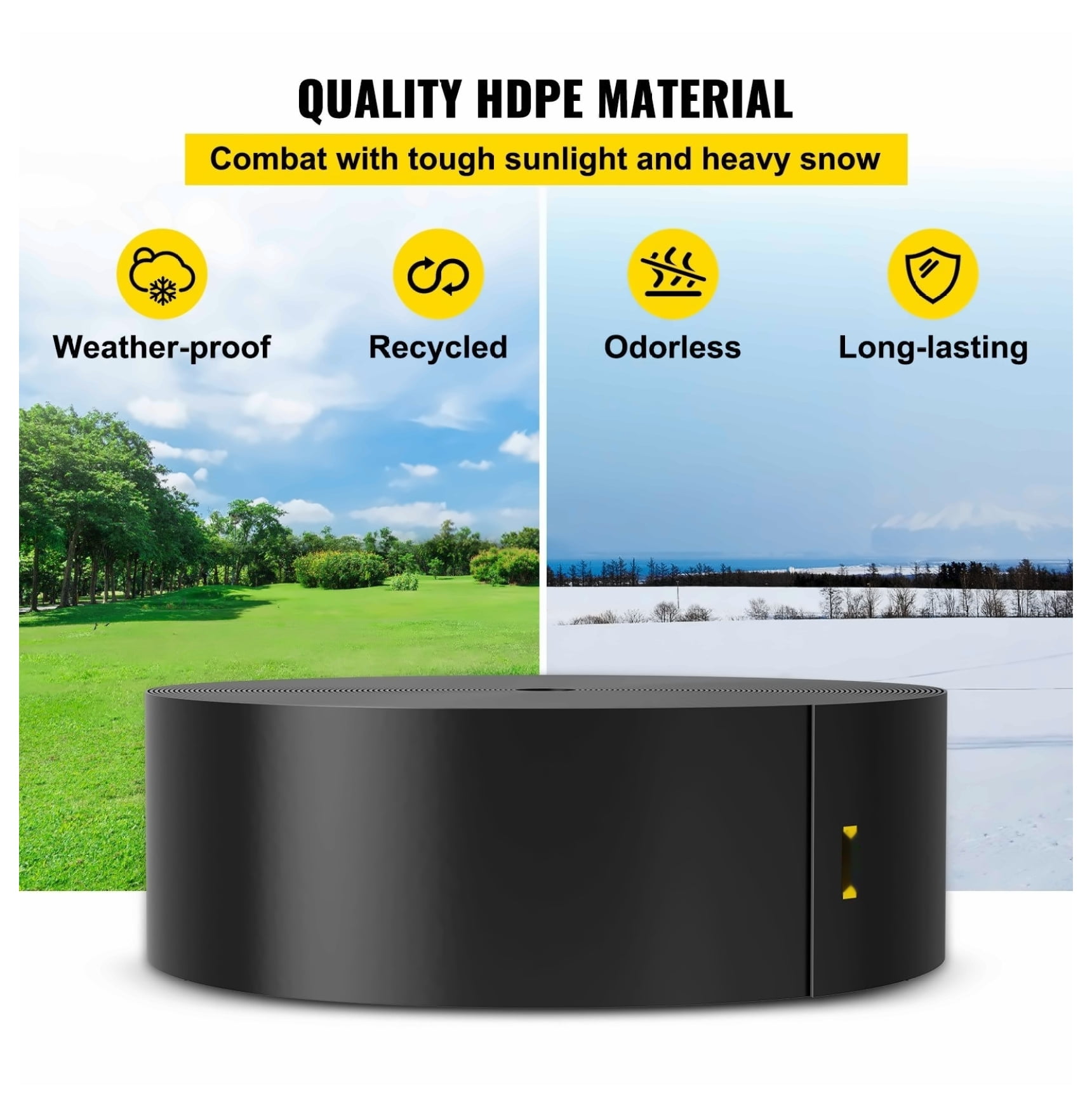 Landscape Edging 150 ft, 10 Inch Black Border for Garden Lawn, Flexible HDPE Coiled Terrace Board, Weed Barrier, Yard Landscape Decoration