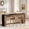 thumbnail image 4 of Tribesigns 70.9" Farmhouse Long Console Table, Wood Sofa Table Behind Couch for Hallway, Black, 4 of 7