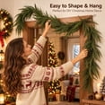 thumbnail image 4 of Christmas Pine Vines, 6FT Simulated Drooping Branches, Plastic Faux Garland, Fireplace Lintel Holiday Indoor Home Party Decoration, 4 of 7