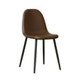 thumbnail image 5 of Dining Chairs Set of 4, modern style chairs, saddle leather cushioned seats, spoon shaped kitchen chair, 5 of 7