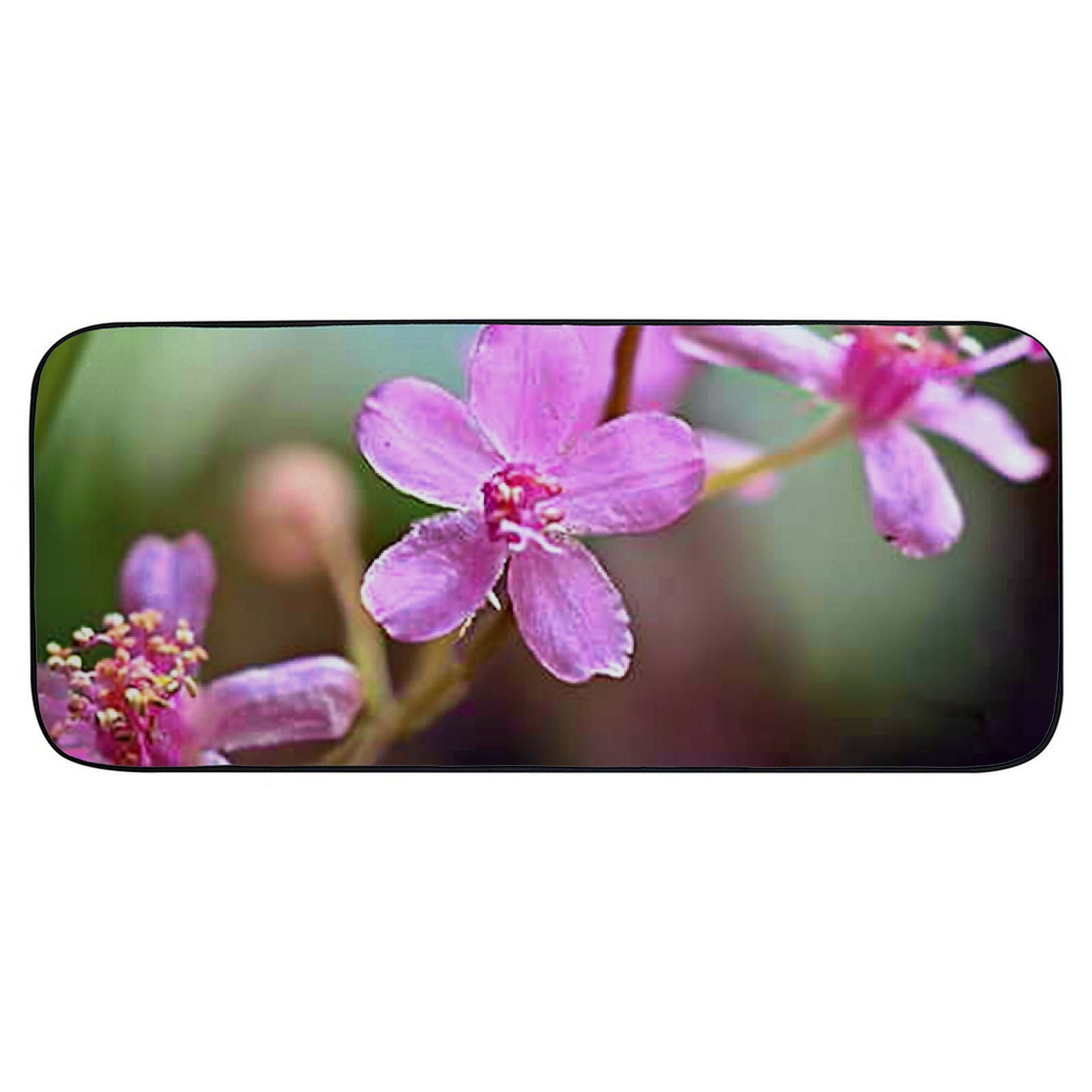 Heduofu Decorative Door Mat, Door Mat with Non-Slip Rubber Backing, Easy Cleaning, Traps Dirt, Rug for Entry, Patio, Garage  - Orchid Flowers Plant Small Flower Spring 19.68*47.24 in