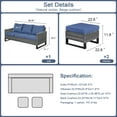 thumbnail image 4 of POCASSY 74" Wide Outdoor Wicker Sofa Patio Couch with Ottoman, 4 of 8