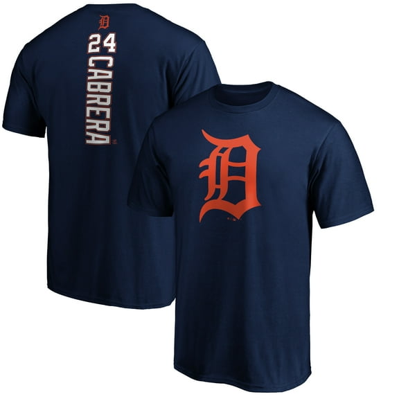 Men's  Navy Detroit Tigers Playmaker Name & Number T-Shirt