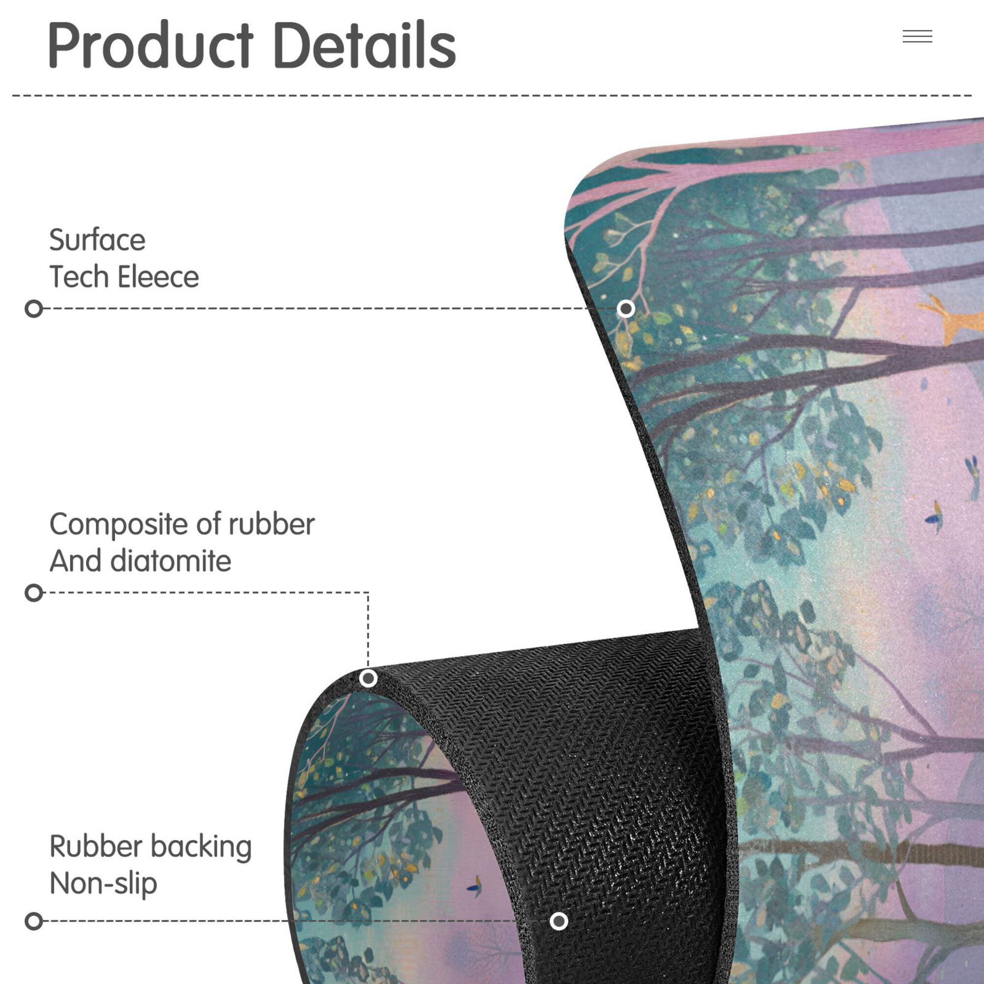 Yayeee Faucet Mat for Kitchen Sink 30" Diatomite Long Splash Guard Pad, Purple Forest Scene, 2 Pack