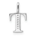 thumbnail image 4 of 14K White Gold Diamond 0.028-CT Letter T Initial Charm Pendant, 4 of 4