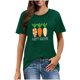 thumbnail image 1 of Mujeres Manga Corta de Verano Tops Pascua Impresa Cuello Redondo, Blusa de Moda Casual para la Primavera, 1 of 5
