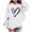 White, variant on Lightweight Hoodies Valentines Day Heart Print Hooded Girls Long Sleeve Pullover Sweatshirt Kids Oversized Hoodies Tops Cotton Sweatshirts for Girl Gray 4Y