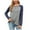 Gray, variant on IROINNID Womens Long Sleeve Round-Neck Shirts Oversized Pullover Contrast Color Stretchy Loose Blouse,Gray