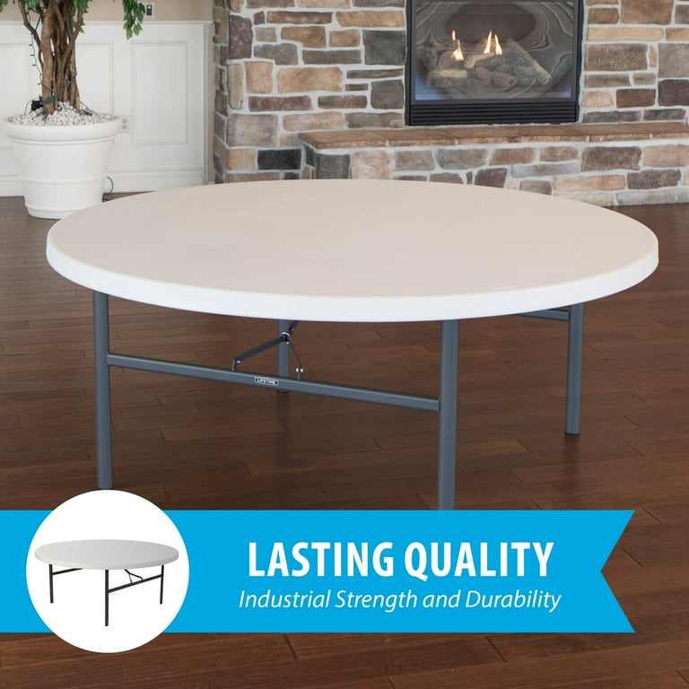 Lifetime 72 inch Round Table Indoor Outdoor Commercial Grade