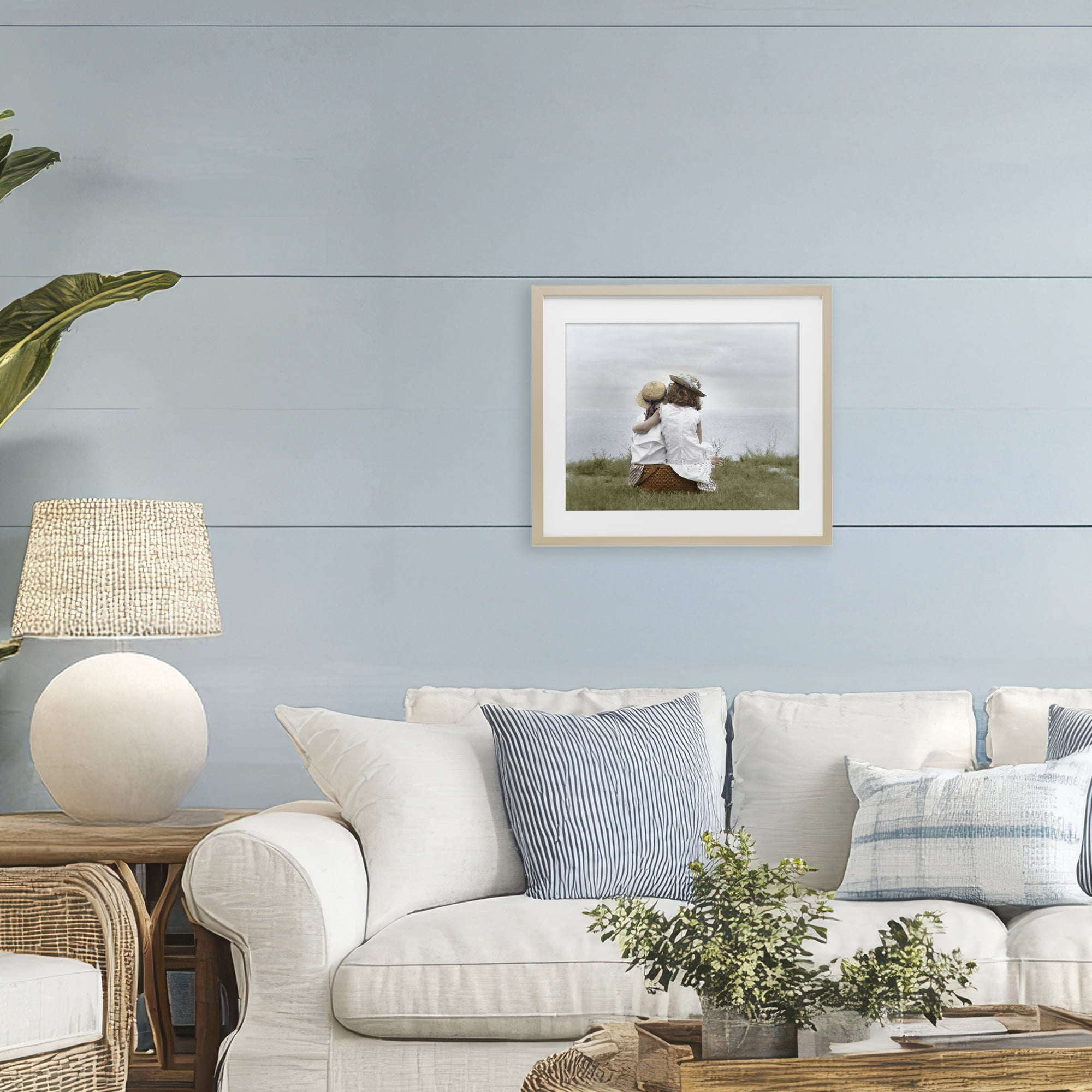 Stupell Industries Friends By The Ocean Birch Framed Print Under Glass, design by Kendra Dew