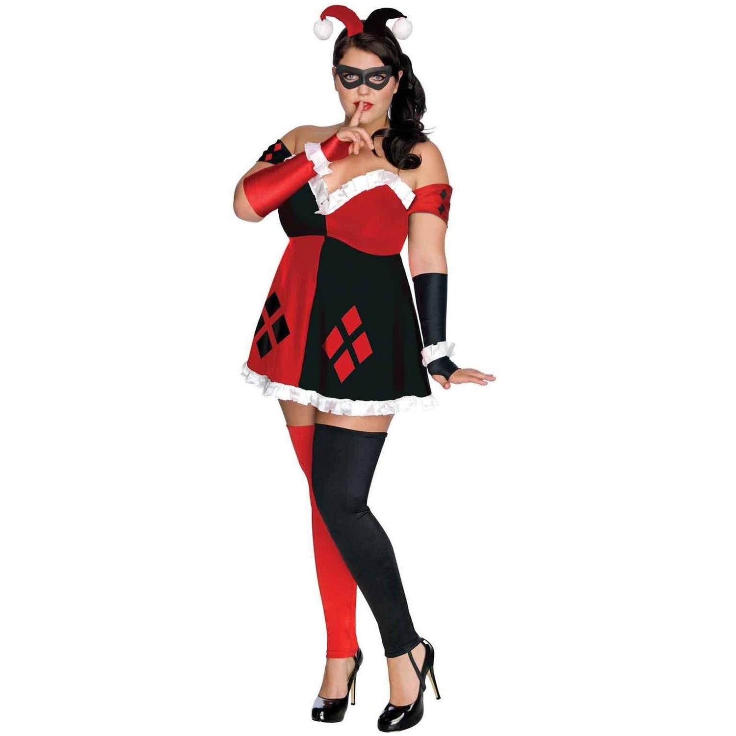 DC Comics Super Villains Harley Quinn Women's Plus Size Adult Halloween
