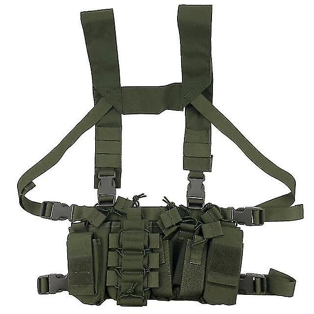 Bolsa de aparejo de pecho táctico ajustable, mazo de cables para Radio, paquete frontal, funda, chaleco militar, cintura de pecho de dos vías