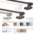 thumbnail image 3 of Central Design Adh-07 0.4375 in. Self-Adhesive or Wall Mounted Rod for 17 to 30 in. Windows, Cocoa, 3 of 7