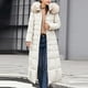 thumbnail image 1 of Parkas de manga larga para mujer, abrigo de algodón de longitud extendida para mujer, abrigo de algodón con capucha gruesa, holgado, resistente al frío y cálido, largo hasta la rodilla, abrigo para mu, 1 of 5