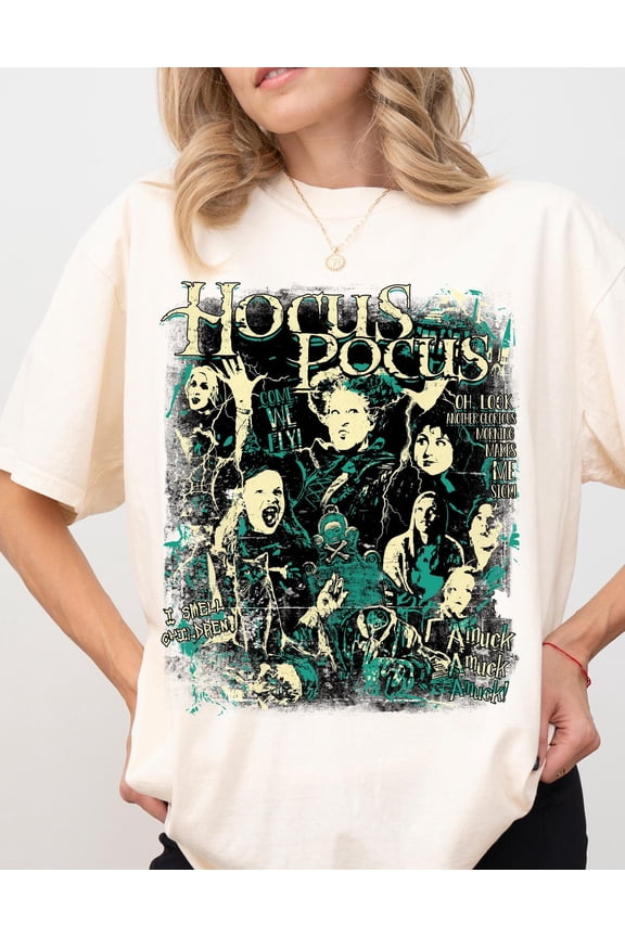 Hocus Pocus Halloween T-Shirt, Sanderson Sisters Vintage Tee,Horror Movie Shirt, Halloween Hocus Shirt, Spooky Season Tshirt