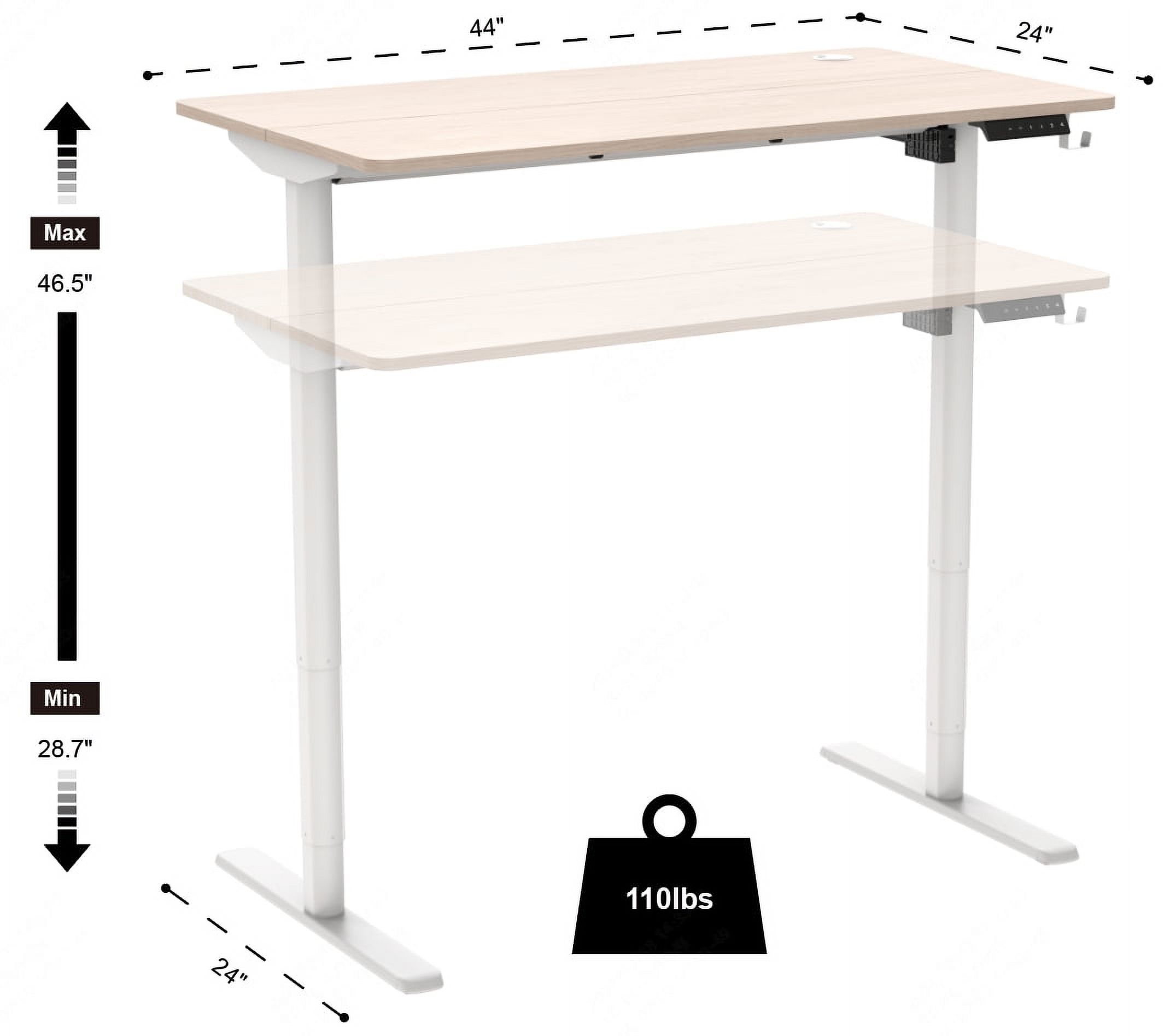 Mainstays 44" x 24" Electric Standing Desk with Memory Presets photo 4