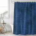 thumbnail image 6 of Dark Blue Shower Curtain Set - Extra Long 72" x 96" Washable Bathtub Curtain with 12 Hooks, Farmhouse Linen Texture Waterproof Fabric Stall Shower Curtains for Bathroom/Bathtub Décor, 6 of 8