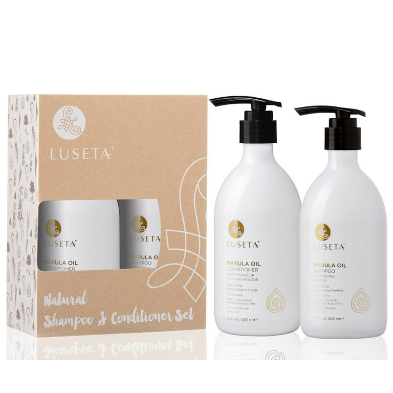 terning Sanctuary fyrværkeri Luseta Marula Oil Shampoo & Conditioner Set 2 x 33.8oz for Fine and Dry  Hair - Walmart.com