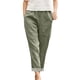 thumbnail image 3 of TaTaai Women's Summer Linen Pants Wide Leg Loose Fit with Elastic Drawstring Waist Solid Color Full Length Casual Trousers for Beach and Daily Outfits Gift, 3 of 5