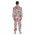 thumbnail image 4 of FORMRS Onesies Pajama for Adults Unisex Hoodie Winter Jumpsuit One Piece Sleepwear, Sizes S-2XL, Pink Flowers, 4 of 7