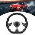 thumbnail image 1 of 320MM Universal Car Steering Wheel  With Horn Button Carbon Fiber Style Racing Drift Steering Wheel, 1 of 8