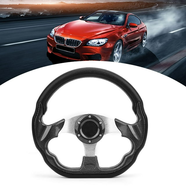 320MM Universal Car Steering Wheel With Horn Button Carbon Fiber Style Racing Drift Steering Wheel