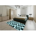 thumbnail image 5 of Ahgly Company Machine Washable Indoor Round Transitional Deep-Sea Blue Area Rugs, 3' Round, 5 of 7