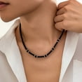 thumbnail image 5 of Collar para mujer, joyería para mujer, joyería europea para mujer, collar de cuentas de cobre esmerilado para hombre, collar versátil con cadena de clavícula para hombre, collar de cuentas de cobre es, 5 of 5