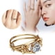 thumbnail image 2 of Oro Micro Set Zircon Anillo Joyería Propuesta de Cumpleaños Regalo Anillo de Compromiso de Novia, 2 of 2