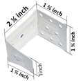thumbnail image 2 of CuteLEC Soporte central, paquete de 2 unidades, color blanco, para persianas de perfil alto de 2 pulgadas, soporte para riel, 2 of 7