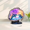 thumbnail image 2 of Qiweii Dreamy Ocean Shell and Dolphin Figurine，High End Decorative Ornament for Living Room Bedroom and Desktop Display, 2 of 8