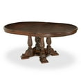 thumbnail image 3 of Windsor Court Traditional Round Wood Dining Table - Vintage Brown Fruitwood, 3 of 5