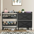 Shoe with 2 Flip Drawers Freestanding Shoe Rack for Entryway