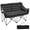Black-55"W x 20"D x 36"H, variant on Sunyrisy Oversized Double Camping Chair, Folding 2-Person Loveseat with Fully Padded Seats, Heavy-Duty Duo Camping Couch, Portable Lawn Chair with Carrying Bag