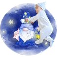 thumbnail image 1 of Sleep Dwarf Round Soft Area Rugs 2.6ft Anti-Slip Cute Circle Carpet for Teen Girls Room, Circular Rug for Nursery Room, Dorm, Cute Room Decor for Baby, 1 of 7