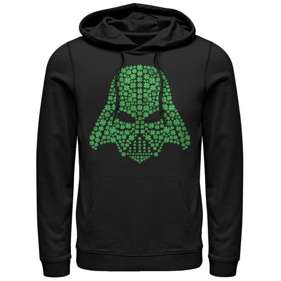 Men's Star Wars Shamrock Darth Vader  Pull Over Hoodie Black Medium