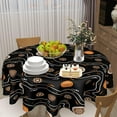 thumbnail image 2 of Australian Aboriginal Round Tablecloth Orange Dotted Circles Table Cloths Waterproof Table Cover for Wedding Party Dining Holiday Banquet, 2 of 6