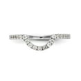 thumbnail image 4 of Solid 14K White Gold Diamond Wedding Band Ring Size 9 (.21 cttw.), 4 of 8