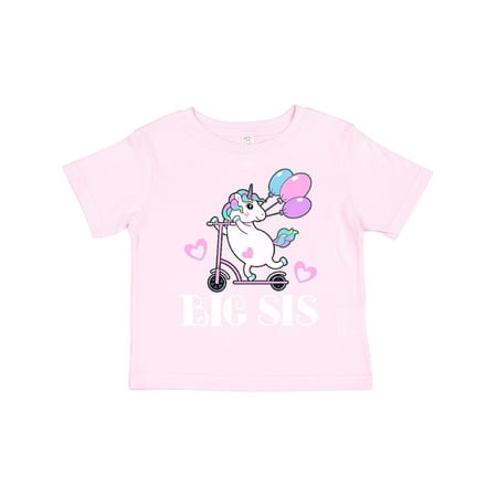 

Inktastic Big Sis Unicorn Sister Announcement Gift Toddler Toddler Girl T-Shirt