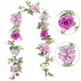 thumbnail image 2 of Enredadera de peonías, flores artificiales, pétalos de seda realistas, diseño flexible, plástico duradero, para el hogar, bodas, fiestas de cumpleaños y decoración de temporada, 2 of 5